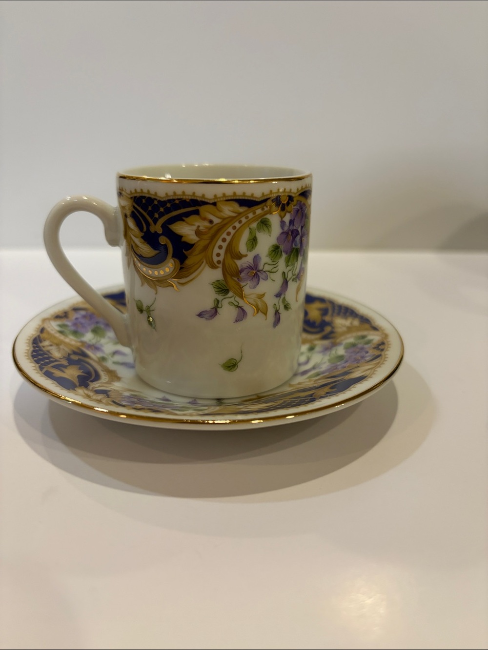 Andrea By Sadek Demataisse Cup & Saucer Set - Royal Violets - Picture 4 of 11